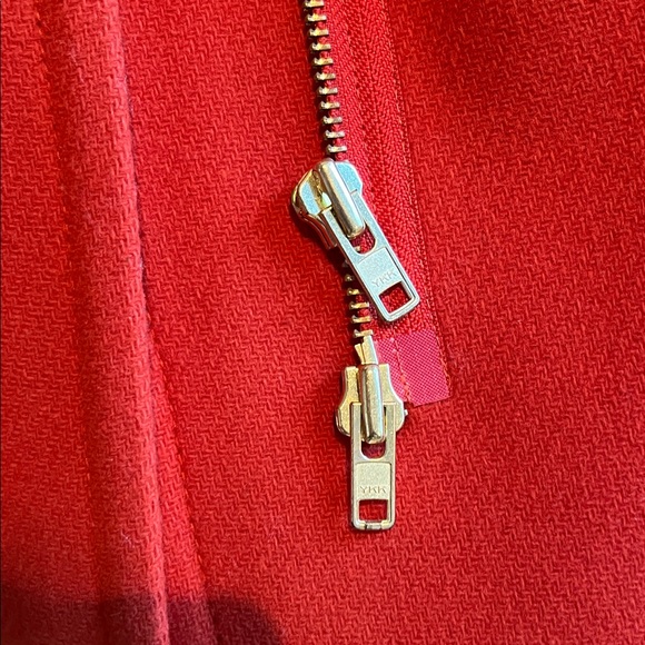 J. Crew Women's Vibrant Red stadium cloth coat - Picture 4 of 5